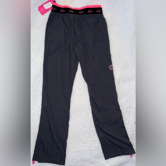 NWT KOI Lite Women's Spirit Pant Scrub Pants. Size XS regular. Color charcoal. - Picture 3 of 5